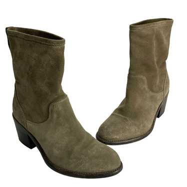 AGL ATTILIO GIUSTI LEOMBRUNI Taupe Tan Suede Ankl… - image 1