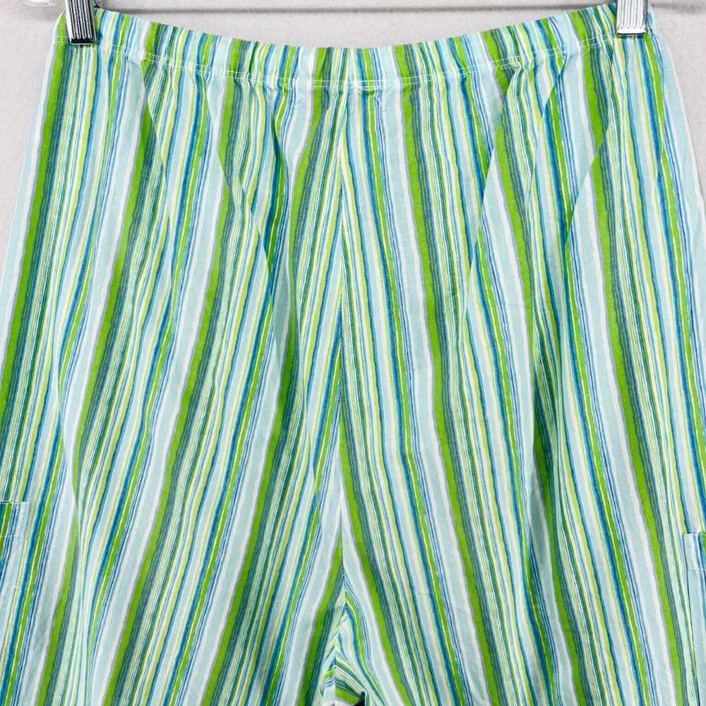 Vintage XL Capri Style Striped Cropped Pants with… - image 4