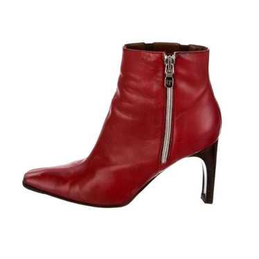 Donald J. Pliner Vintage Red Leather Square Toe An