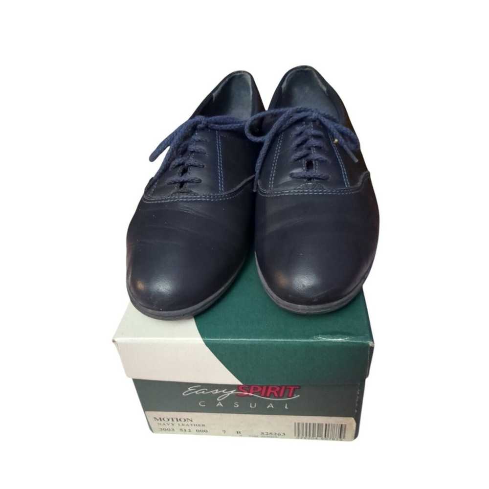 Easy Spirit Motion Shoes Women Size 7B Navy Leath… - image 6