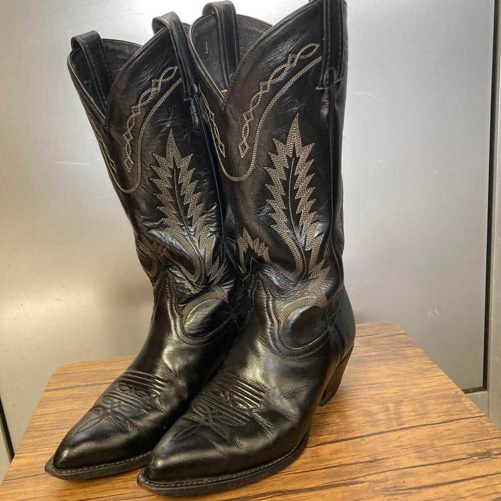 Used Tony Lama Western Boots ☆ 23.5 cm ☆ Black - image 1