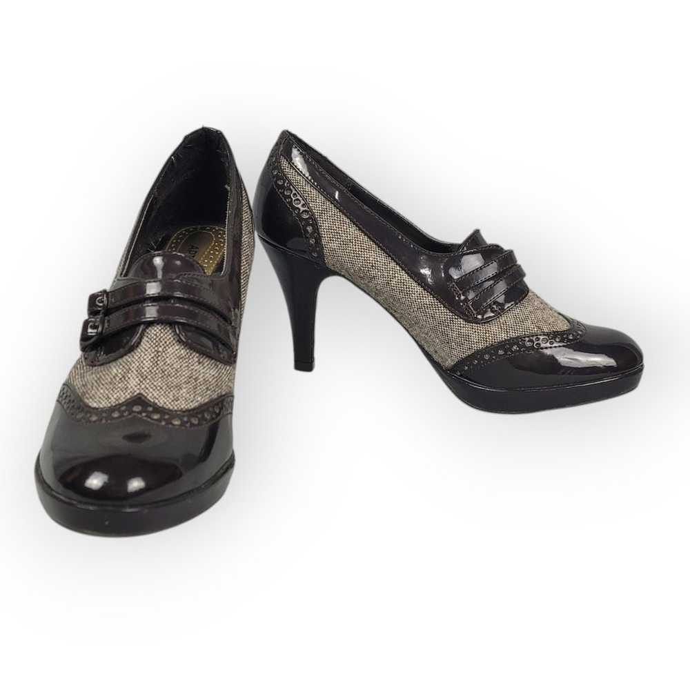 Apt. 9 Retro Faux Leather Tweed Swing Dance Heels… - image 1