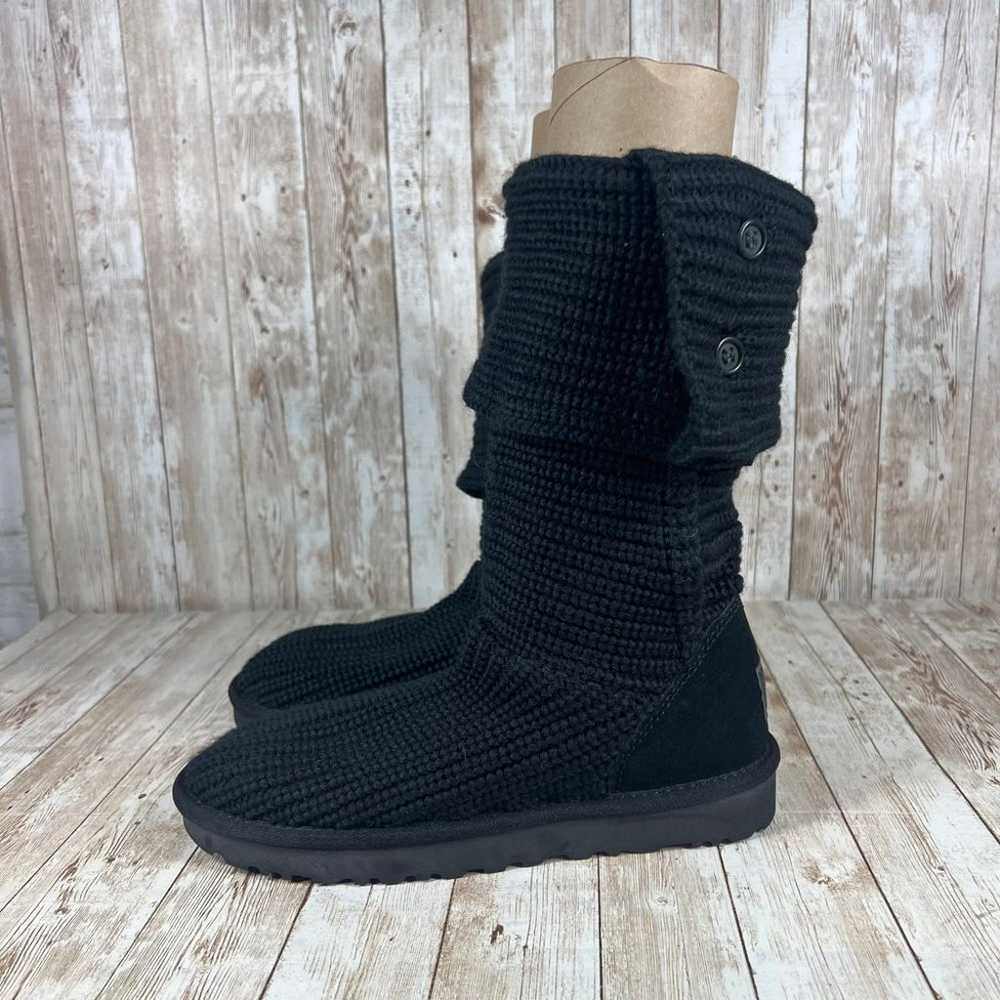 UGG Black Knit Cardy Button Winter Boots Cozy Swe… - image 2