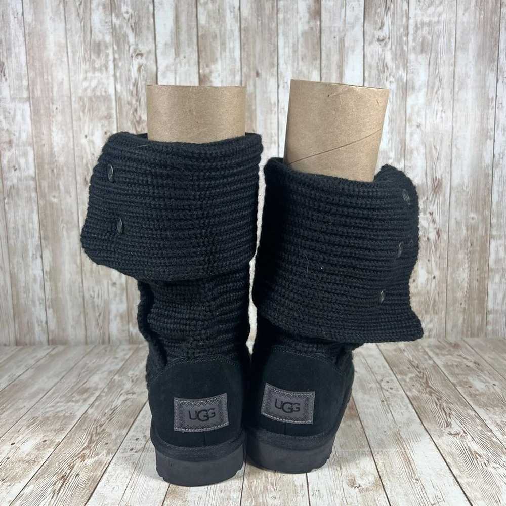 UGG Black Knit Cardy Button Winter Boots Cozy Swe… - image 3