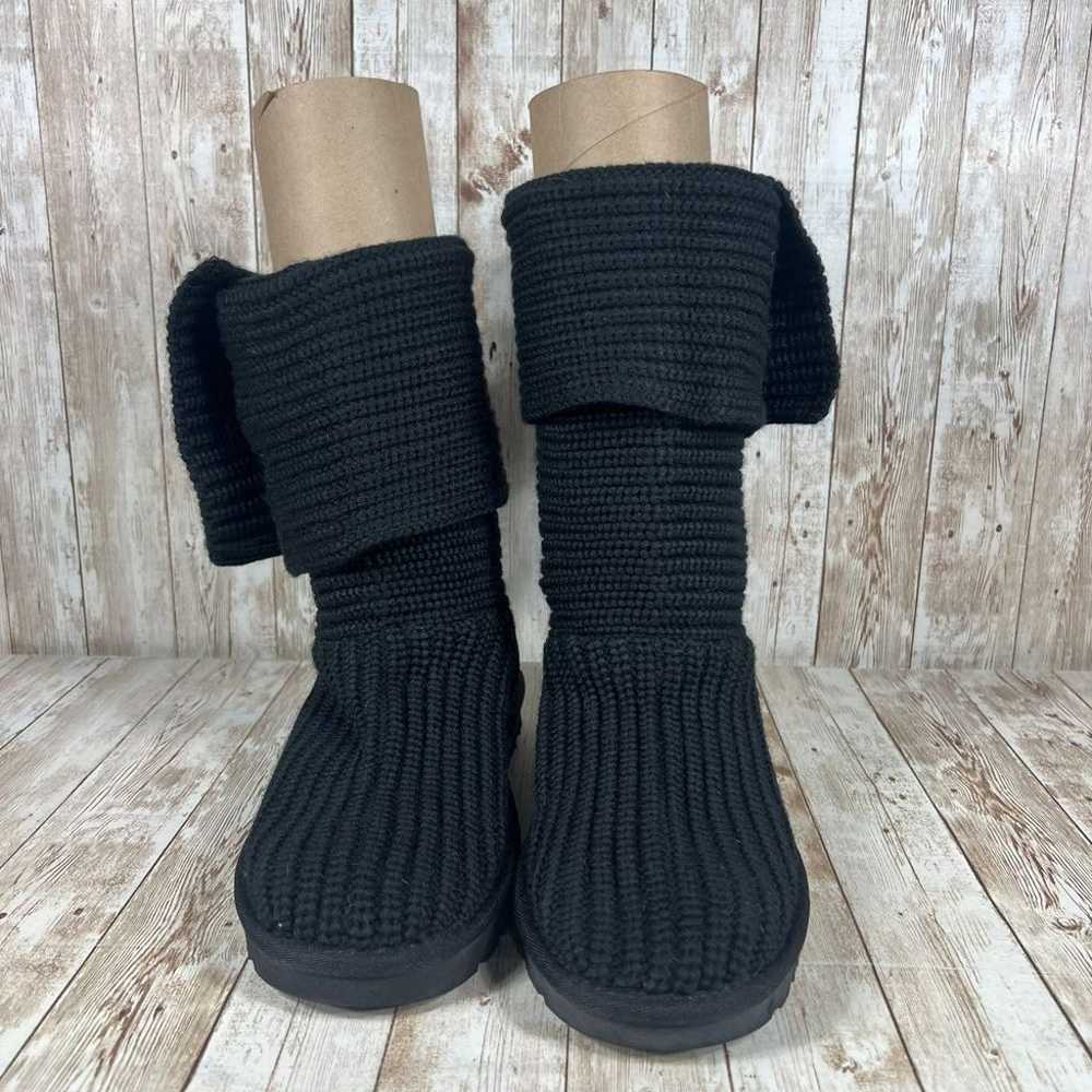 UGG Black Knit Cardy Button Winter Boots Cozy Swe… - image 4