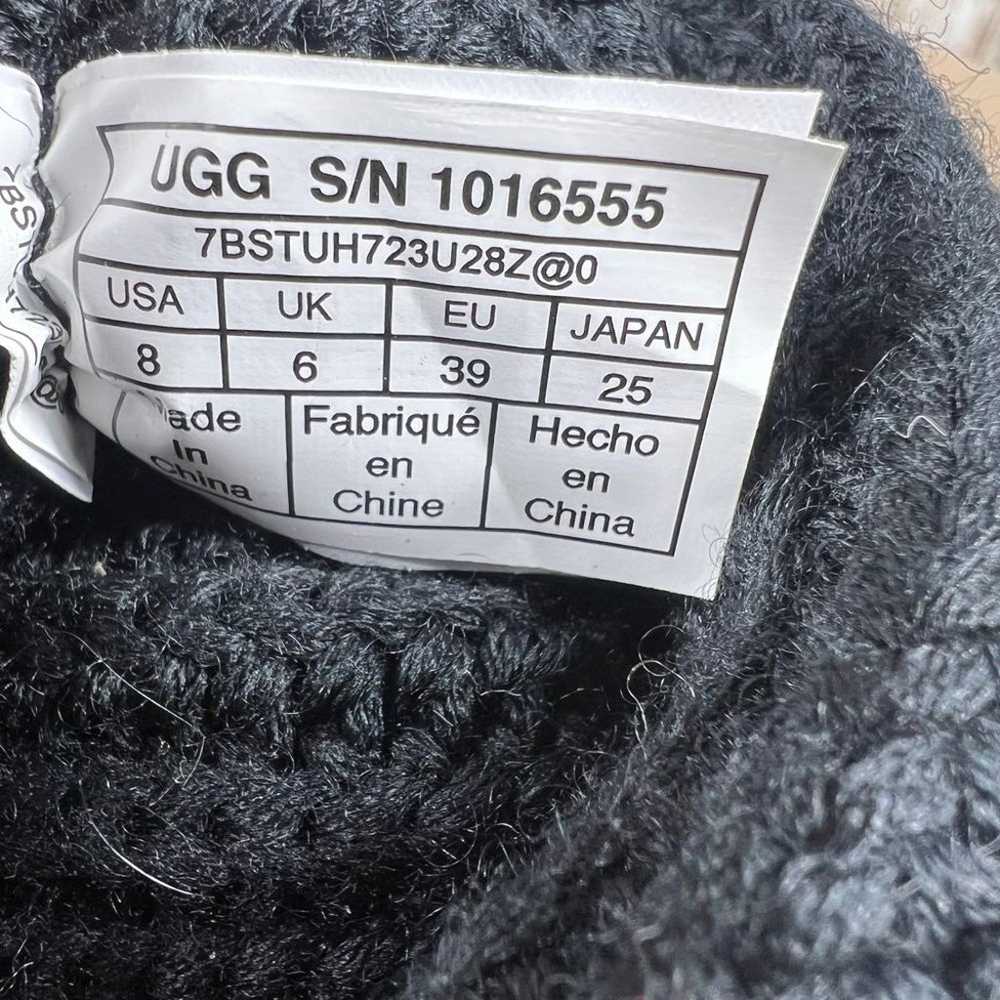 UGG Black Knit Cardy Button Winter Boots Cozy Swe… - image 8