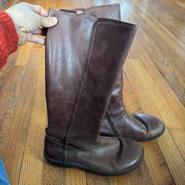 Brown Birkenstock leather boots