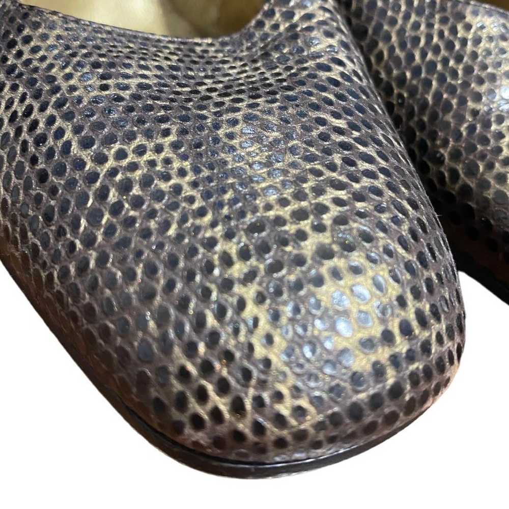 Stuart Weitzman vintage bronze snakeskin leather … - image 5