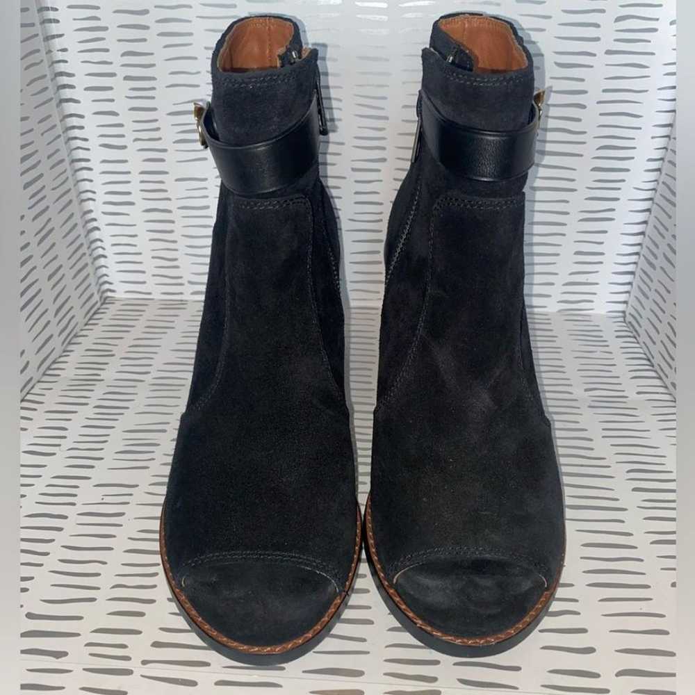 Coach Moto Rose Open Toe Suede Boots size 8 - image 3