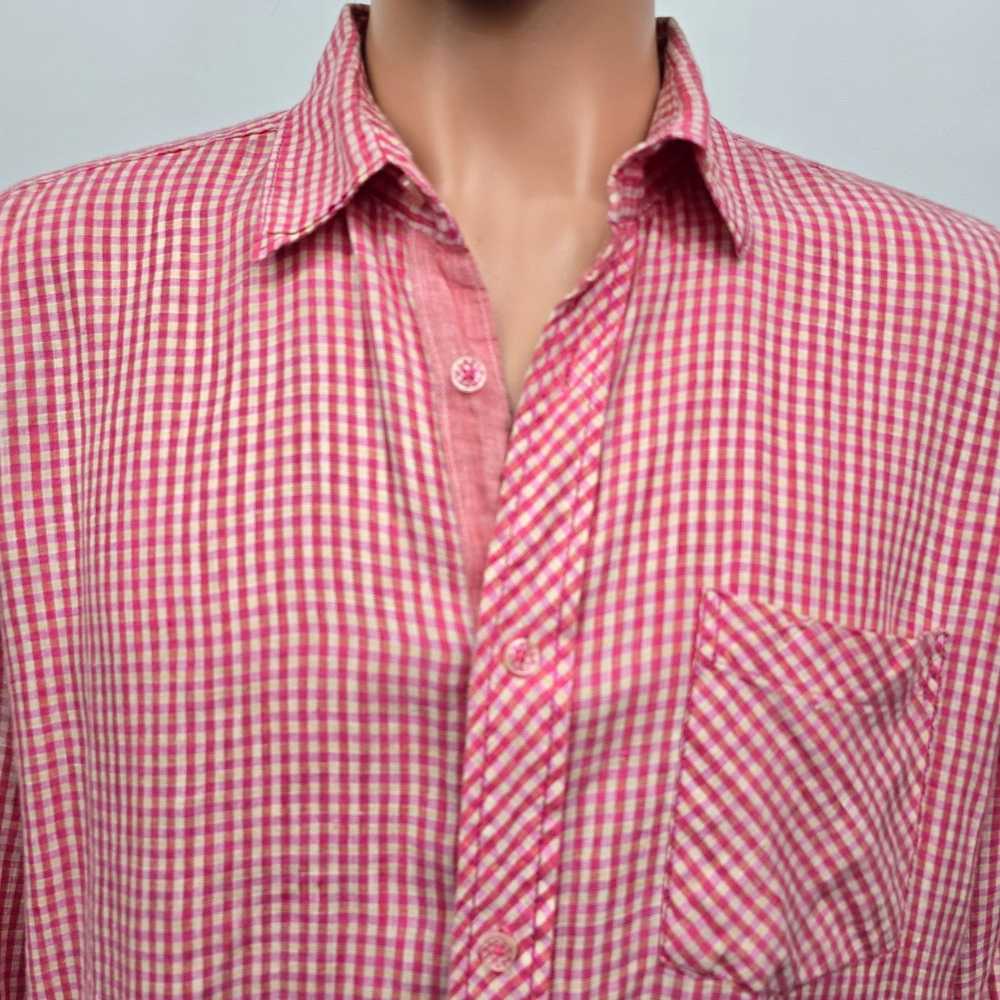 Bugatchi BUGATCHI Uomo Linen Shirt L Gingham Chec… - image 1