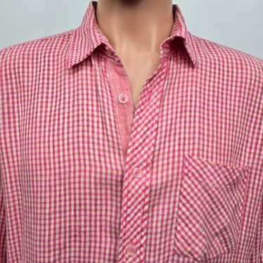 Bugatchi BUGATCHI Uomo Linen Shirt L Gingham Check