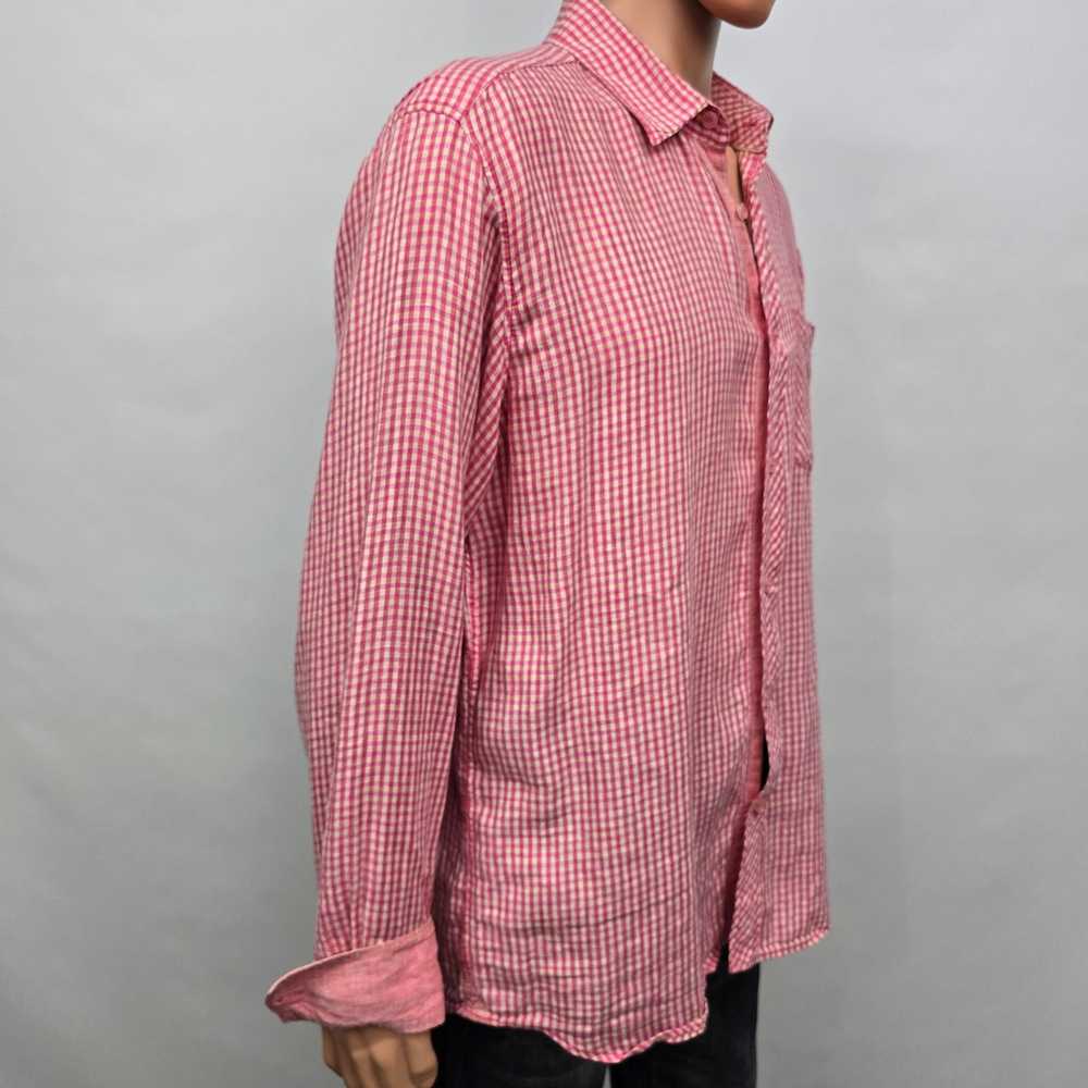 Bugatchi BUGATCHI Uomo Linen Shirt L Gingham Chec… - image 6