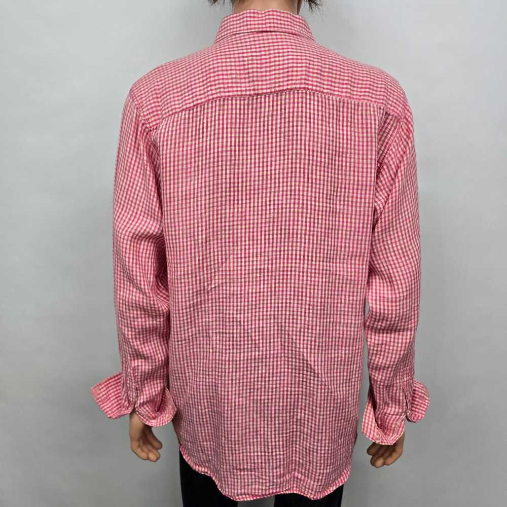 Bugatchi BUGATCHI Uomo Linen Shirt L Gingham Chec… - image 8