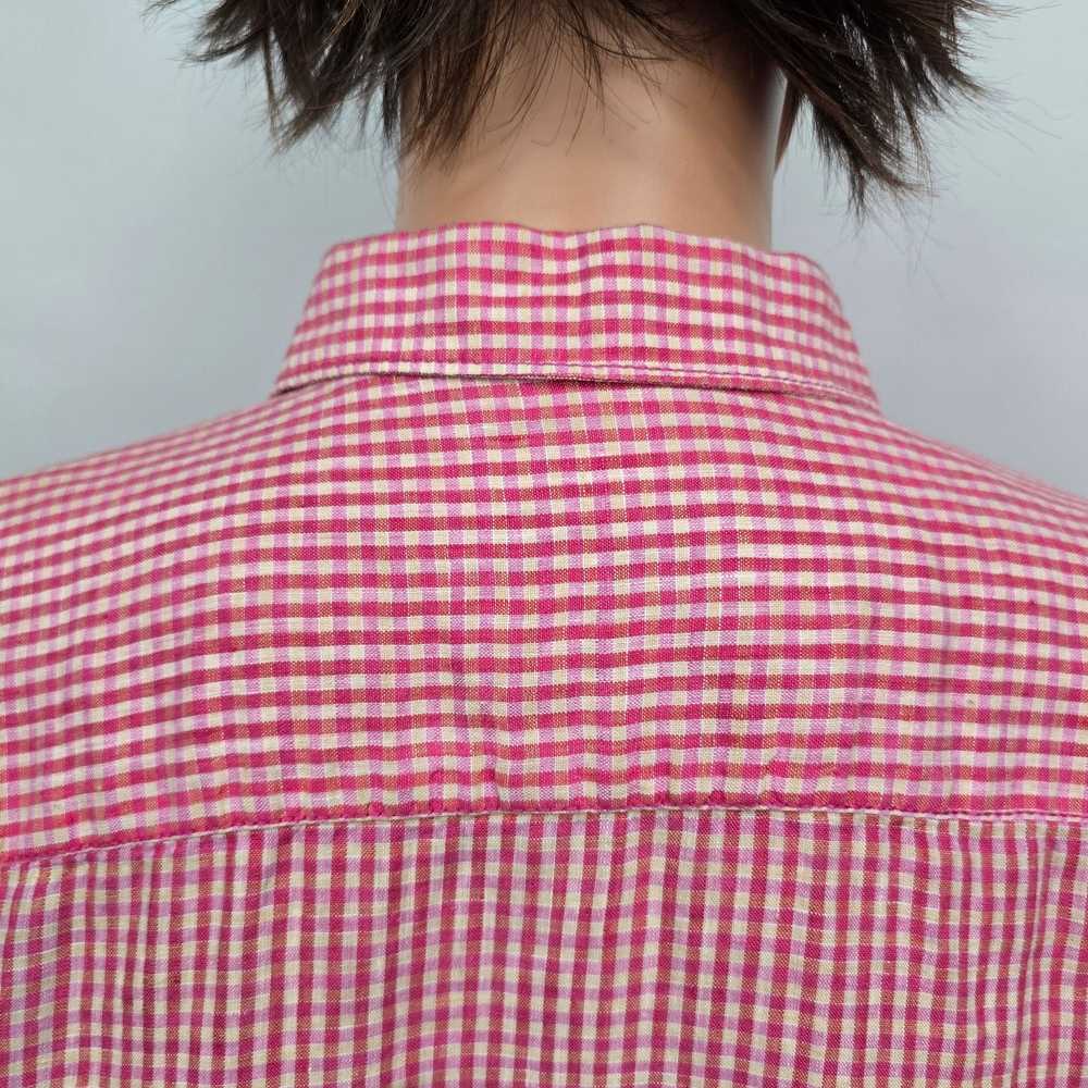 Bugatchi BUGATCHI Uomo Linen Shirt L Gingham Chec… - image 9