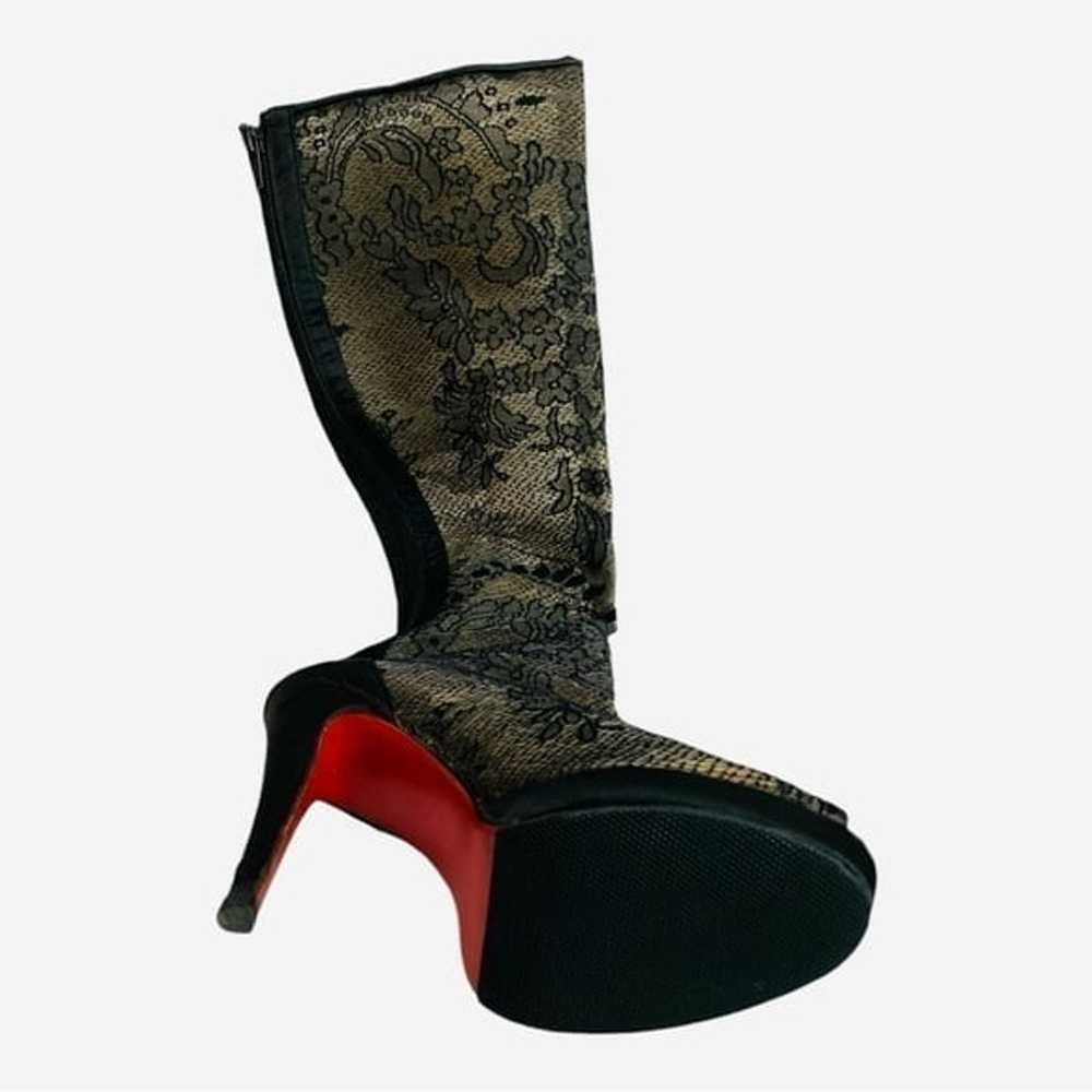 Women's Boots Vintage Black Sexy Lace Knee High B… - image 2