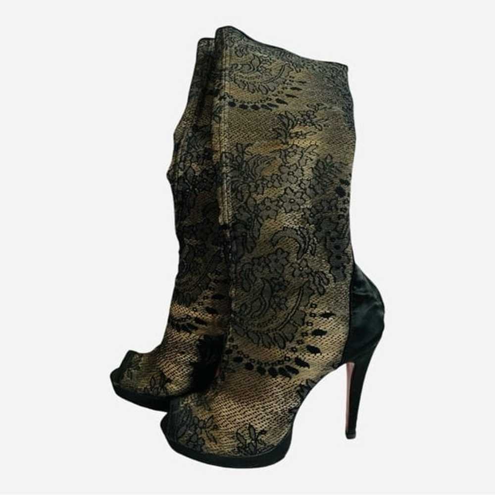 Women's Boots Vintage Black Sexy Lace Knee High B… - image 4