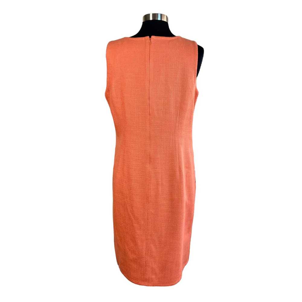 Talbots Burnt Orange Tweed Sleeveless Sheath Dres… - image 3