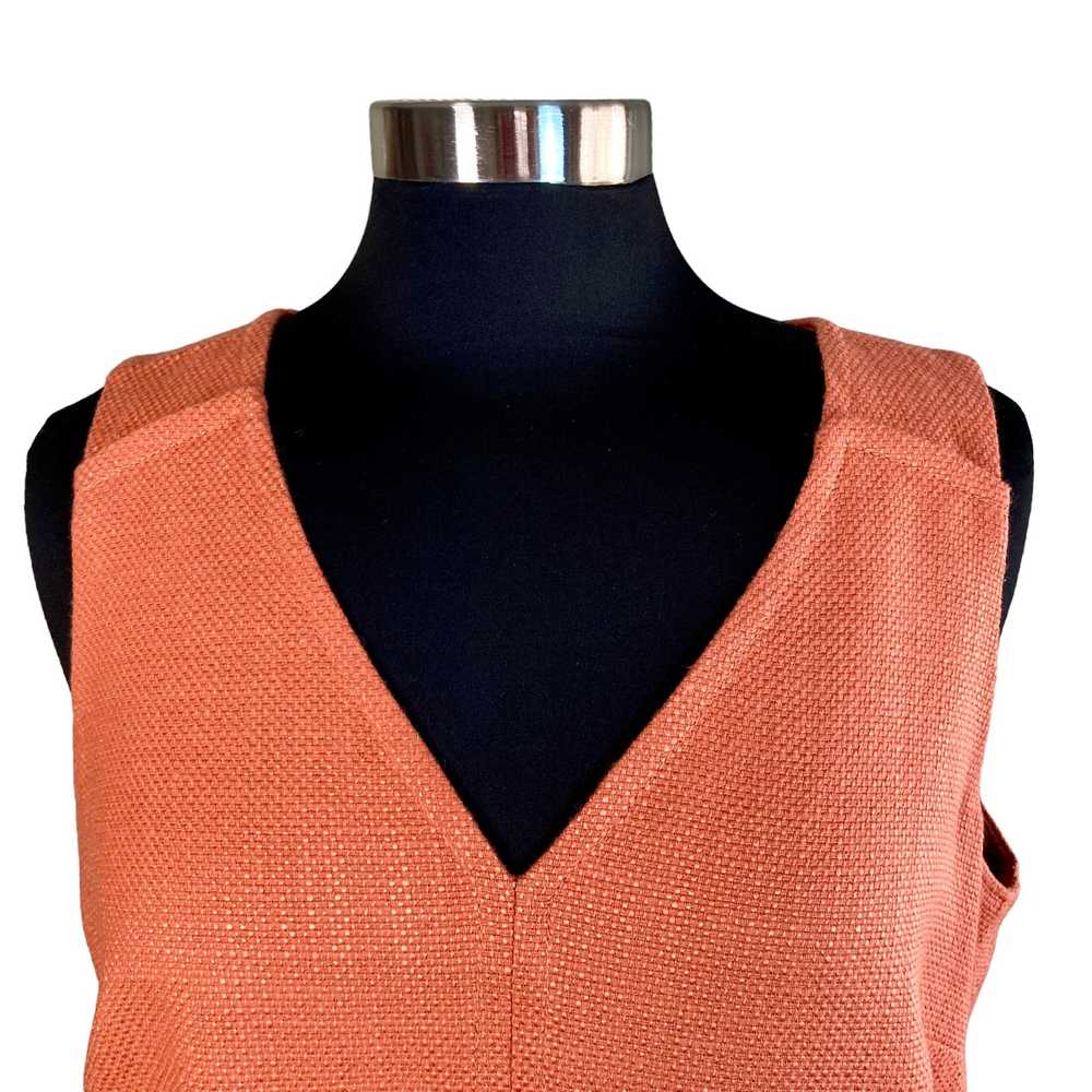 Talbots Burnt Orange Tweed Sleeveless Sheath Dres… - image 5