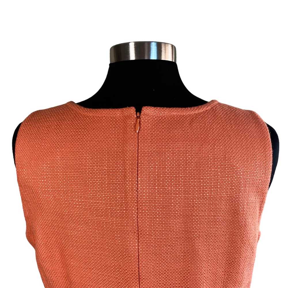 Talbots Burnt Orange Tweed Sleeveless Sheath Dres… - image 6