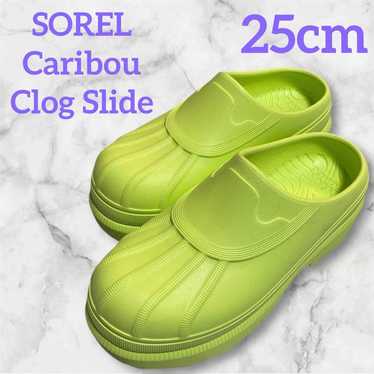 Sorel Caribou Clog Slide Lime Green 25cm Rubber Wa