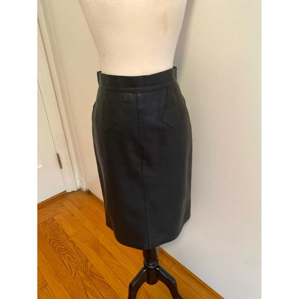 Alaïa Leather mid-length skirt - image 2