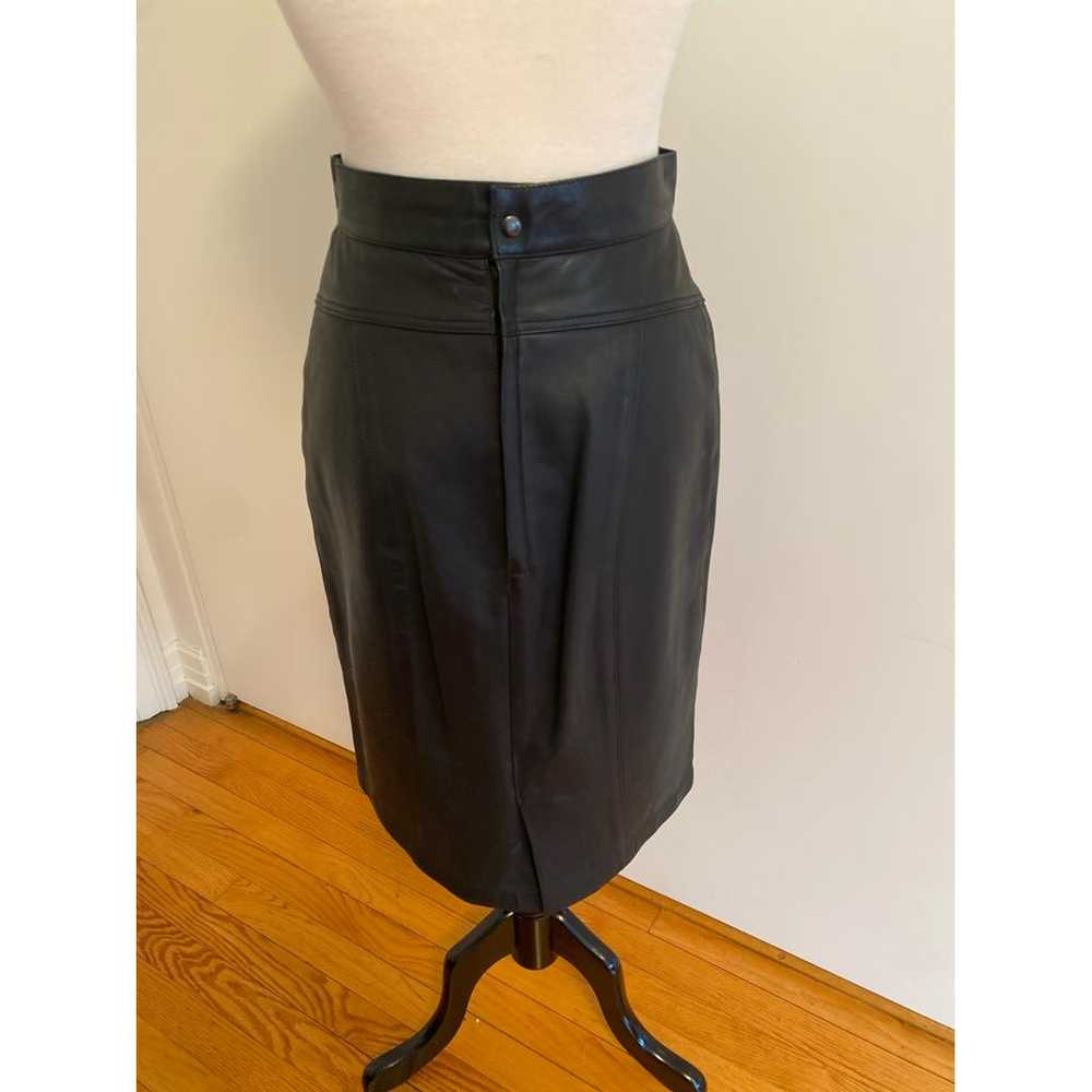 Alaïa Leather mid-length skirt - image 3