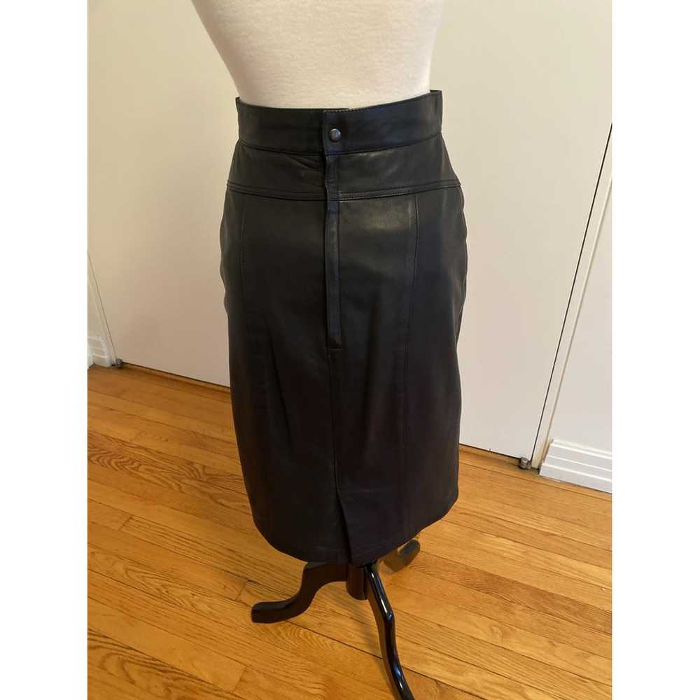 Alaïa Leather mid-length skirt - image 5