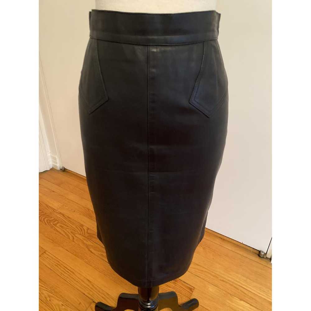 Alaïa Leather mid-length skirt - image 7