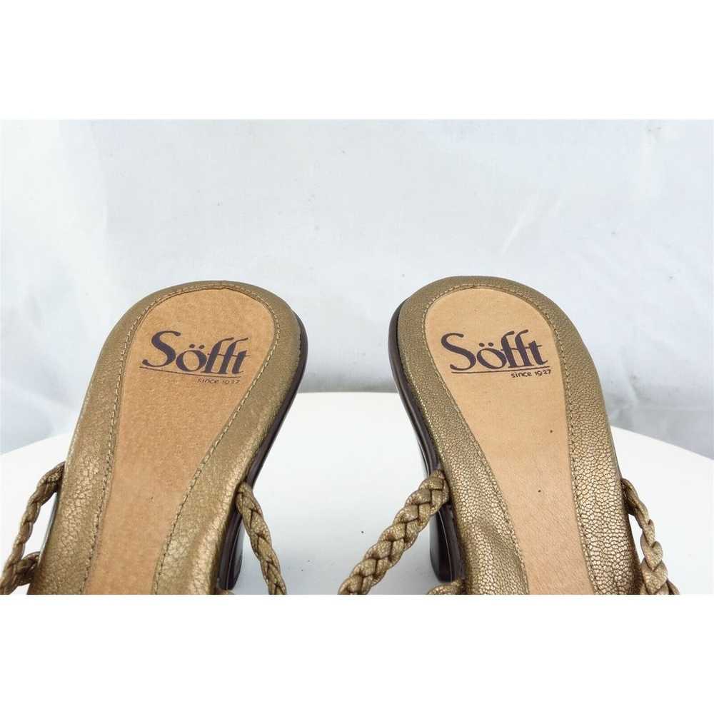 Sofft Size 9 M Gold Slide Leather Women Sandals - image 3