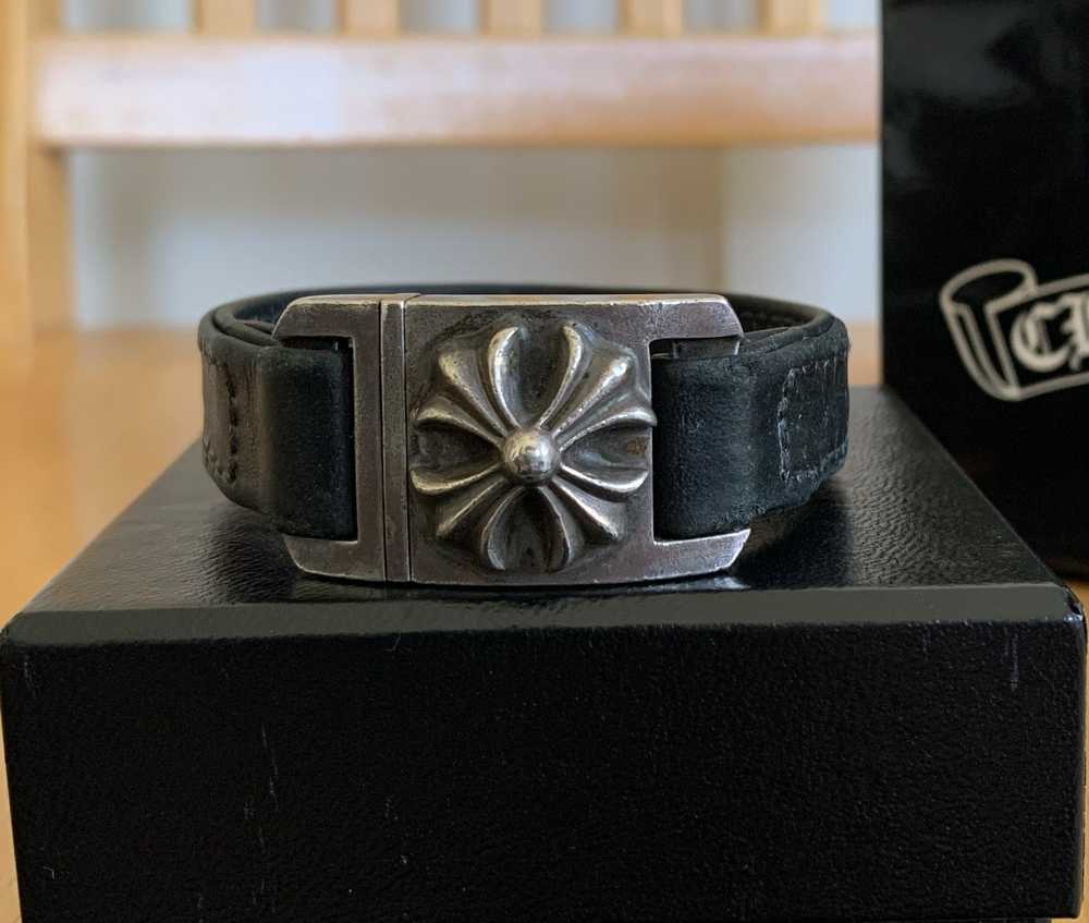 Chrome Hearts Chrome Hearts Leather Silver Cross … - image 2