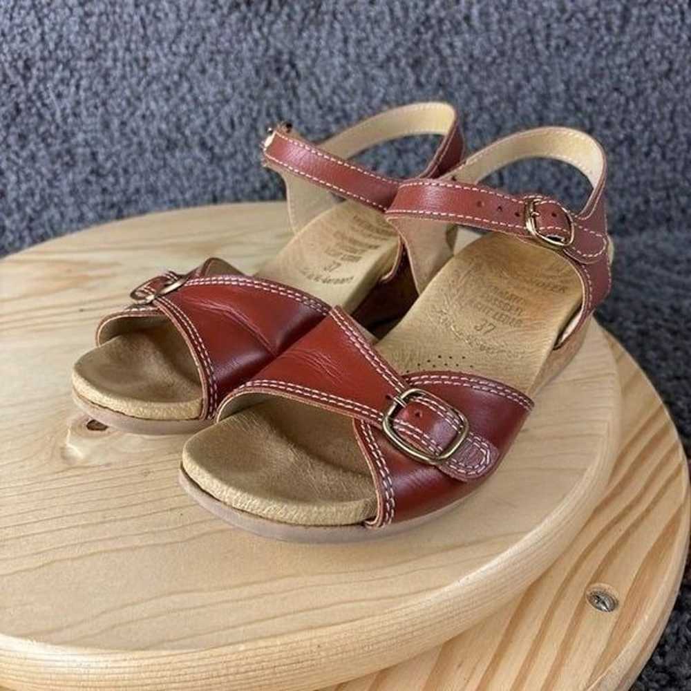 Vintage Worishofer Sandals Womens 6.5 Leather Bro… - image 2