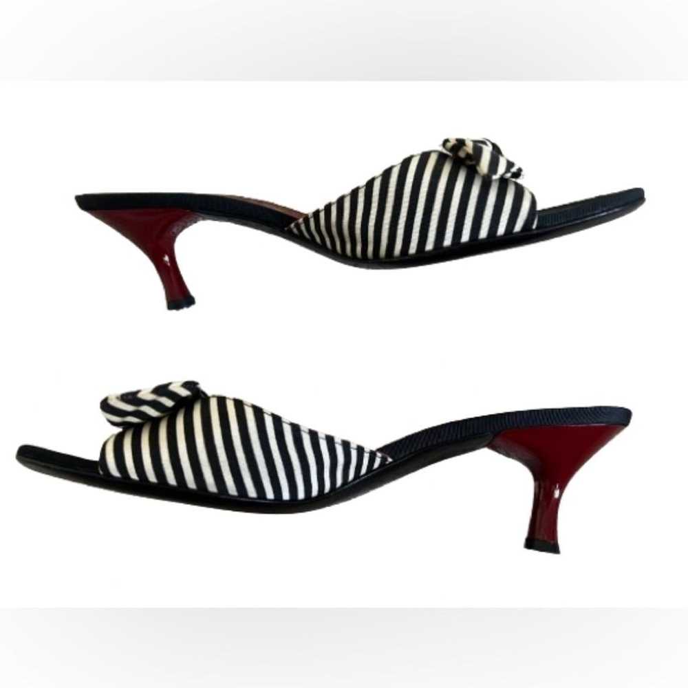 Vintage Salvatore Ferragamo Striped Bow Kittwn He… - image 3