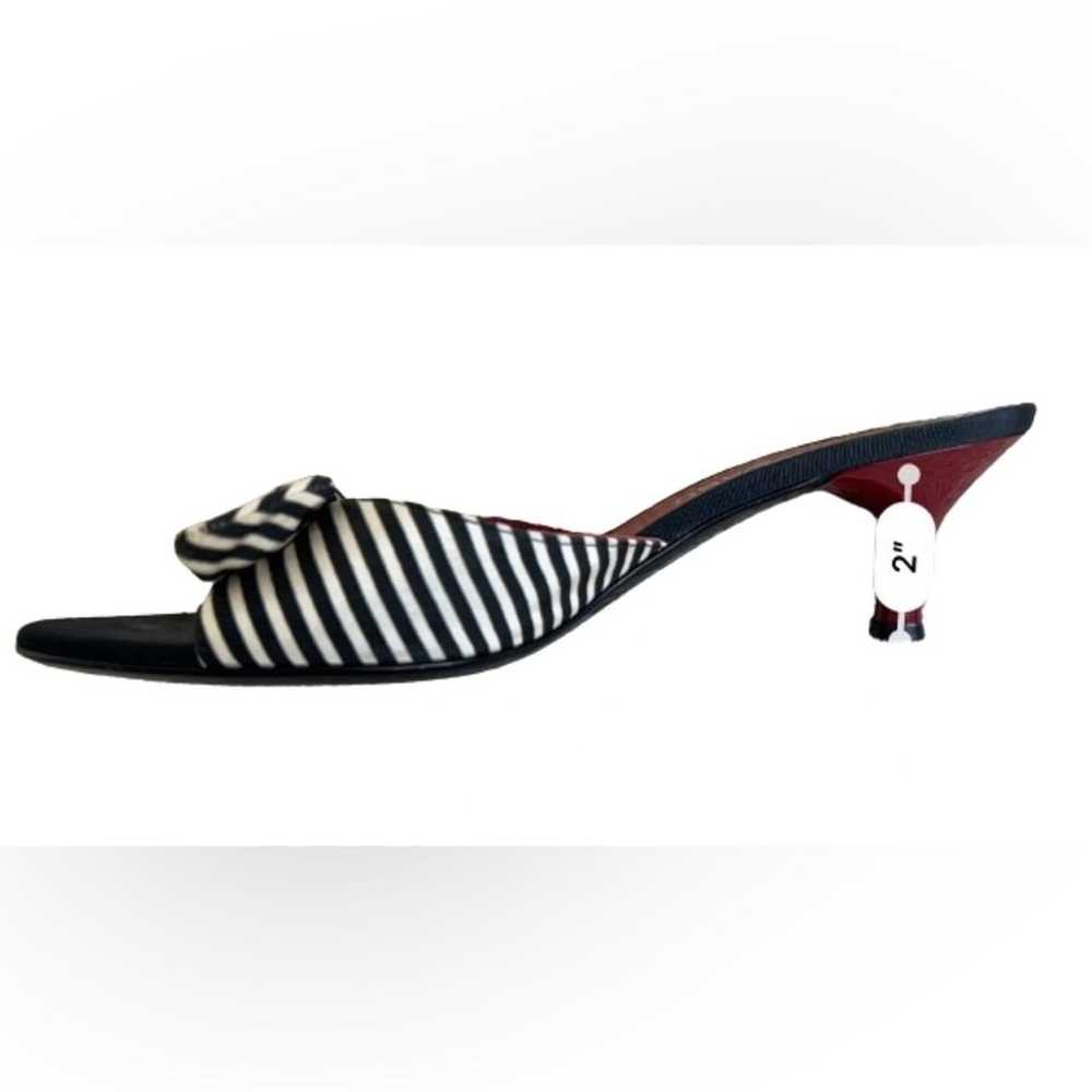 Vintage Salvatore Ferragamo Striped Bow Kittwn He… - image 6