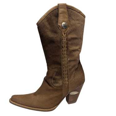 Rockwell Tharp Brown Tan Calf Hair Leather Heeled 