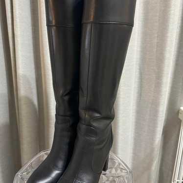 【Excellent condition】DIANA Black Leather Long Boo… - image 1