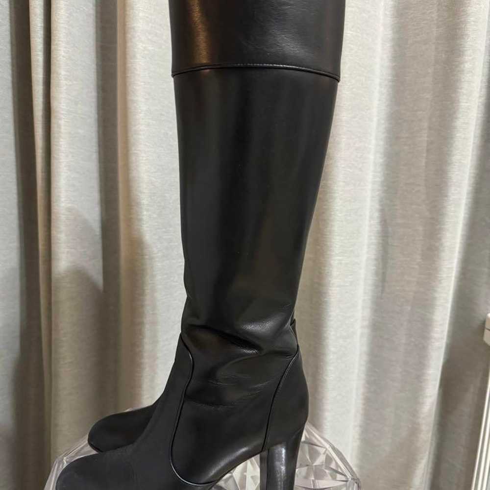 【Excellent condition】DIANA Black Leather Long Boo… - image 2