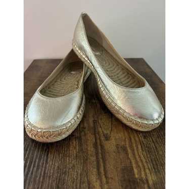 COLE HAAN Aimee Leather Ballet Flats Espadrille-8B