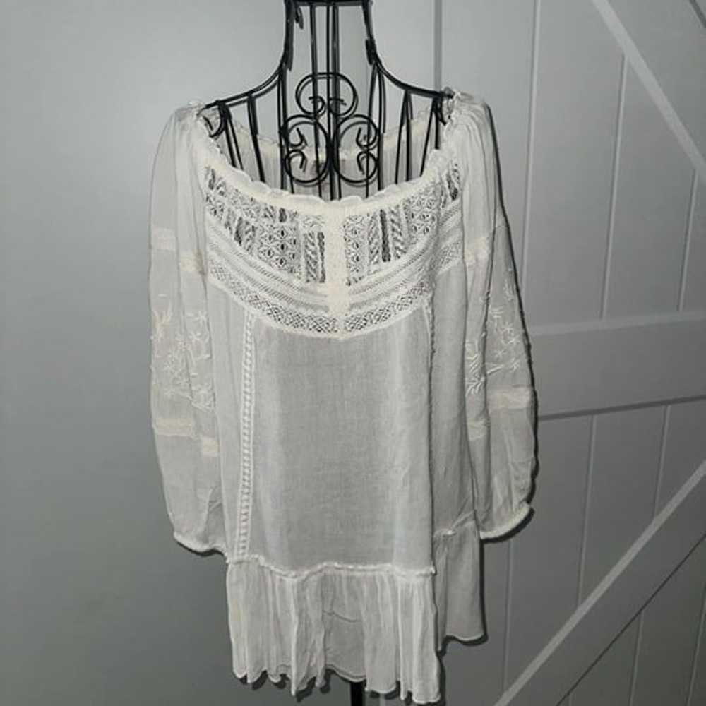 Vintage America boho tunic embroidered medium EUC - image 1