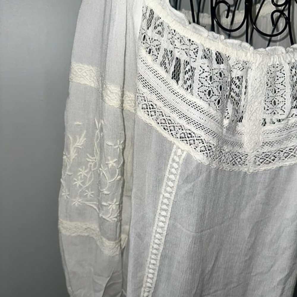 Vintage America boho tunic embroidered medium EUC - image 2