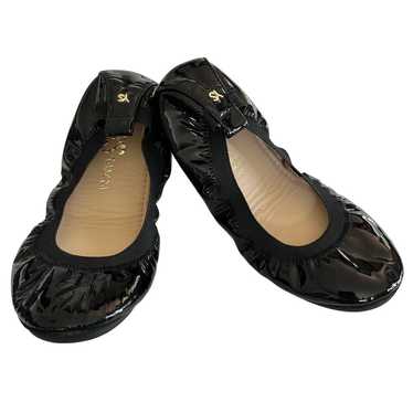 Yosi Samara Foldable Ballet Flat Black Patent Leat