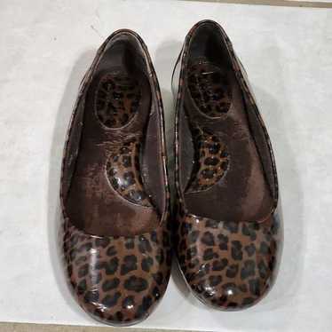 Born BOC BROWN leopard print patent flats Women's… - image 1