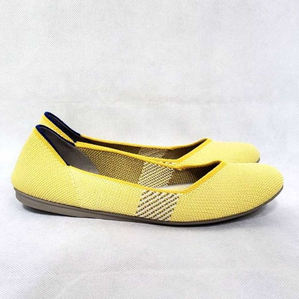 Rothy's The Flat Yellow Knit Slip-on Shoes Womens… - image 3