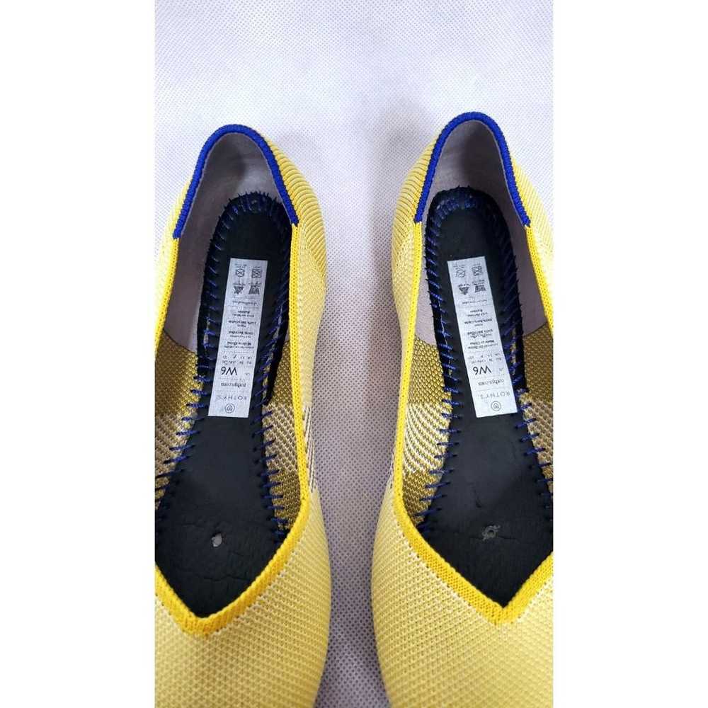 Rothy's The Flat Yellow Knit Slip-on Shoes Womens… - image 5