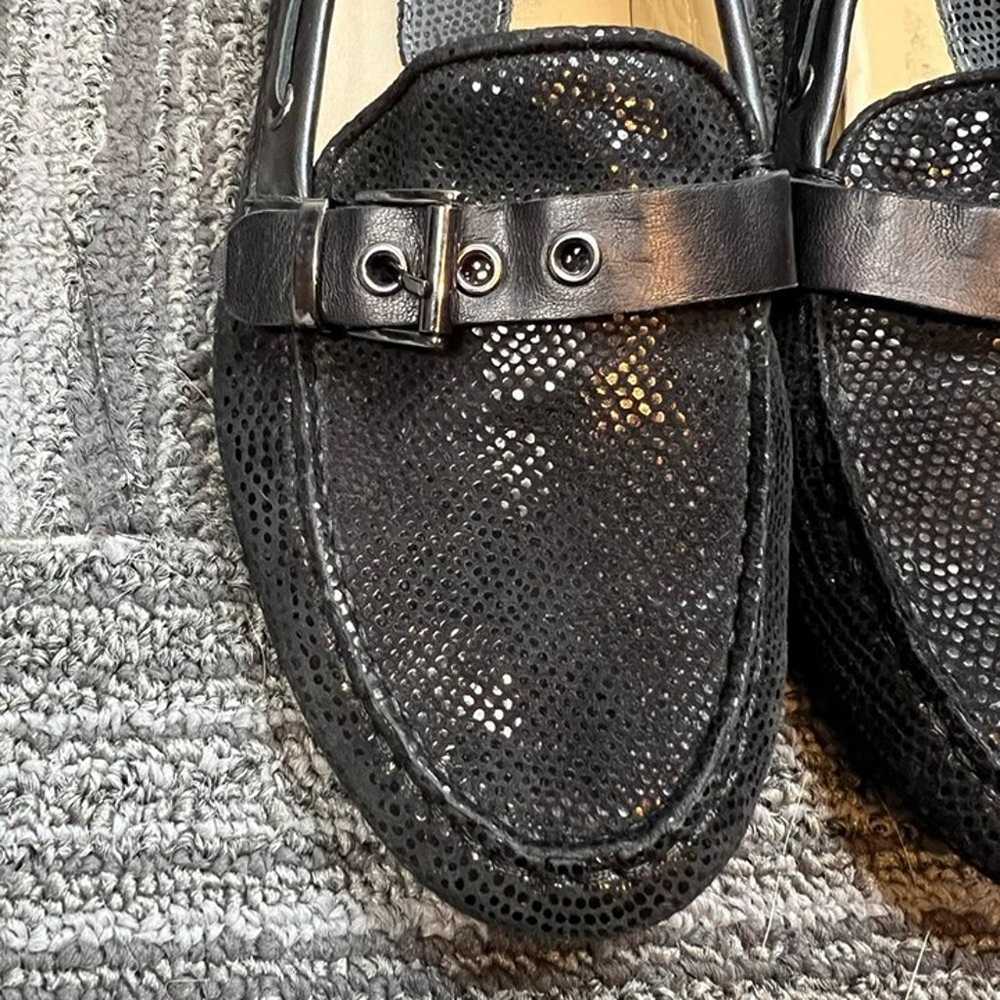 Vaneli Driving Loafers Black Sparkle Buckle front… - image 5