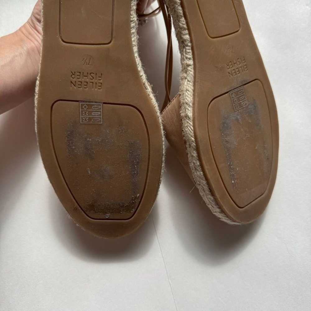 Eileen FIsher Lee D'orsay Flat Leather Espadrille… - image 5