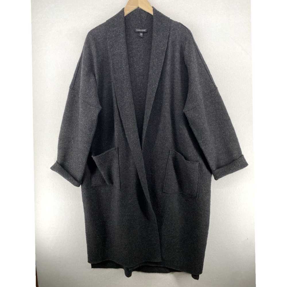 Eileen Fisher Luxurious Charcoal Gray 100% Wool B… - image 2