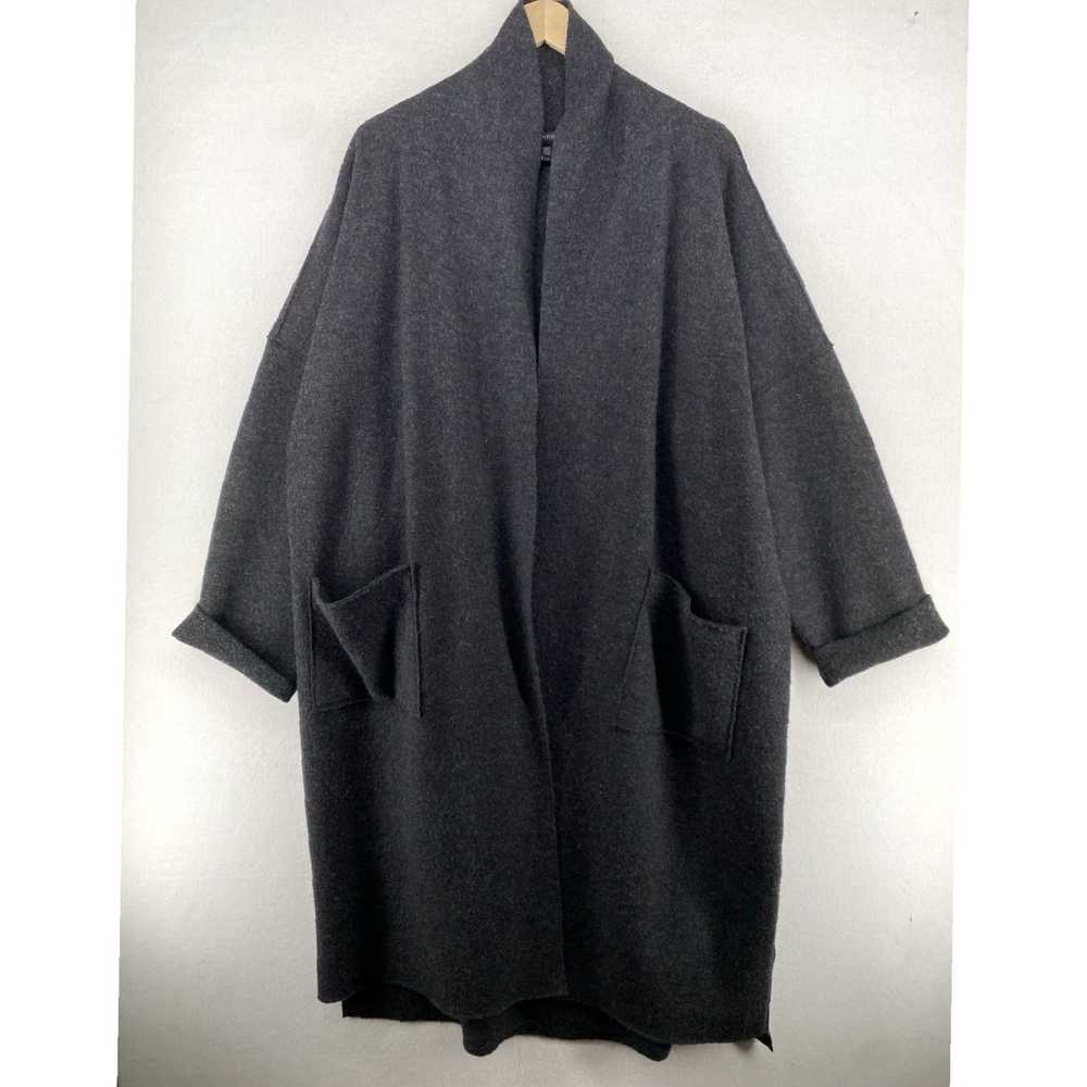 Eileen Fisher Luxurious Charcoal Gray 100% Wool B… - image 3