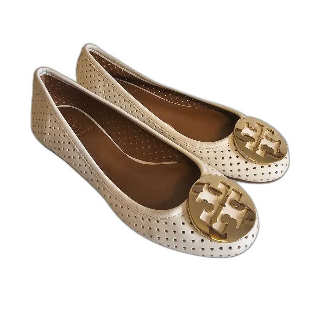 TORY BURCH Perforated Beige Flats Leather Women S… - image 1