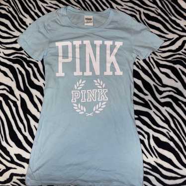 Baby Blue Vintage Victorias Secret Pink Shirt