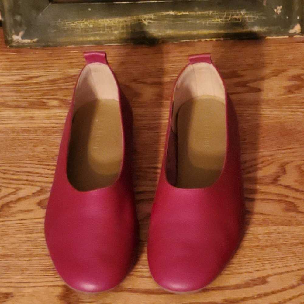 Everlane Red Leather Day Glove Flat Shoes - image 3